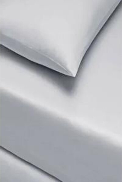 Taç Çarşaf Seti Pamuklu Lastikli 180x200 King Size Açık Gri