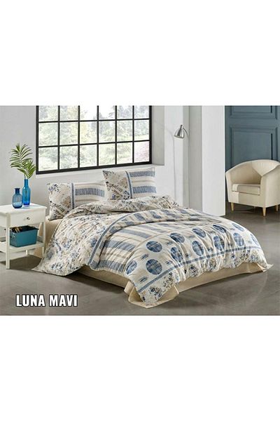 Kristal Set cuvertură de pilota din bumbac Terry Luna Blue Double