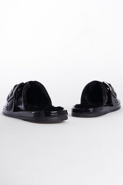 Capone Outfitters Papuci de damă Melina cu cataramă cu vârf închis și păr în interior