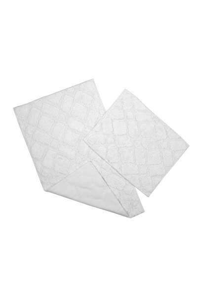 Fialka Χαλάκι μπάνιου 2 τεμαχίων με μικτά σχέδια λευκό