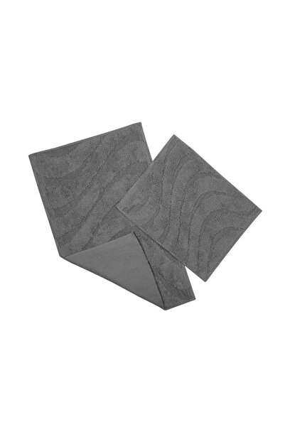 Fialka Set de 2 covorașe de baie cu model ondulat gri