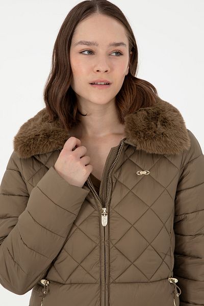 U.S. Polo Assn. Women's Khaki Coat 50291021 -Vr027