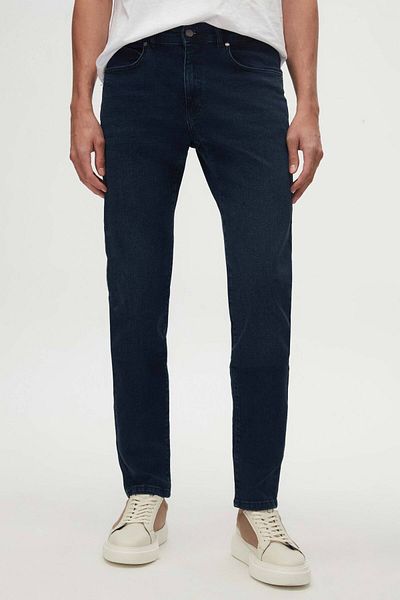 D'S Damat Τζιν παντελόνι NavY Blue Slim Fit - Five Pockets, LYcra Washed