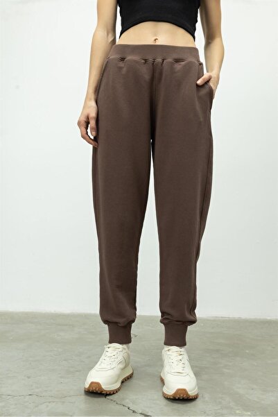 TUBİA Γυναικείο Bitter Brown Elastic Jogger Sweatpants