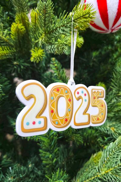 PEKSHOP 2025 Γραπτά μπισκότα στολίδι για χριστουγεννιάτικο δέντρο
