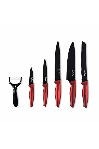 Pierre Cardin 6 Parça Bıçak Seti Pluto Red
