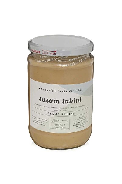 Kaptan`ın Ceviz Çiftliği Yerli Gökova Susamı Tahin Taze Çekim Glutensiz 650 G 2 Adet - Analizli