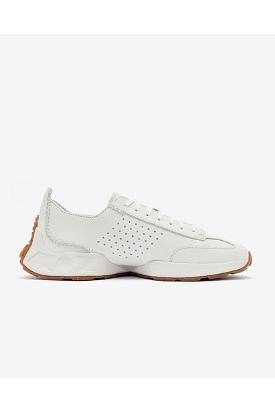 CLARKS Clarks White Leather Shoes For Men