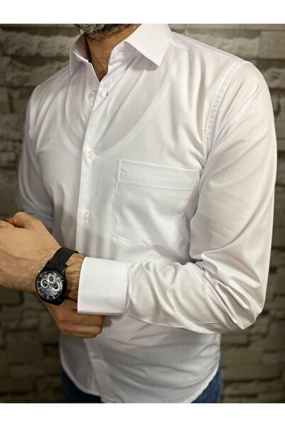BENESSE Дакрон з кишенями, класичний широкий крій, довгі рукави, краватка, комір сорочки