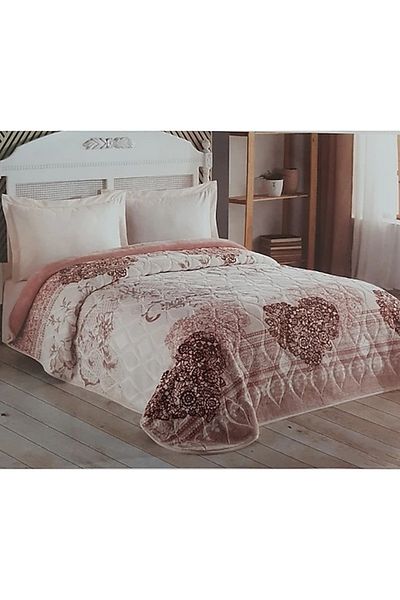 Kristal Emboss Blanket Tanem Gülkurosu Double