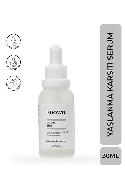 KNOWN. Anti Aging Serum 30 ml (BIOTECHNOLOGICAL ACTIVE-PROVITAMIN B5-HYALURONIC ACID)