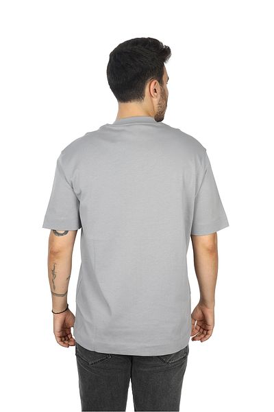 Emporio Armani Tricou țesut pentru bărbați, cu mânecă scurtă, gri casual, 6D1TQ9 1JWZZ-06L1