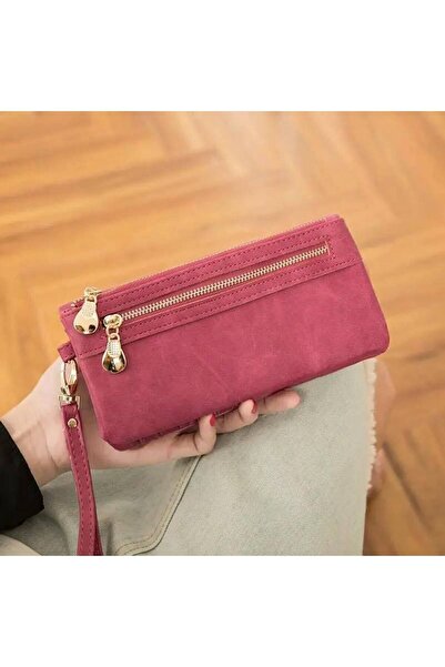 rinkadoll Bileklikli Yumuşak Deri Kullanışlı Pembe Cüzdan Yeni Sezon