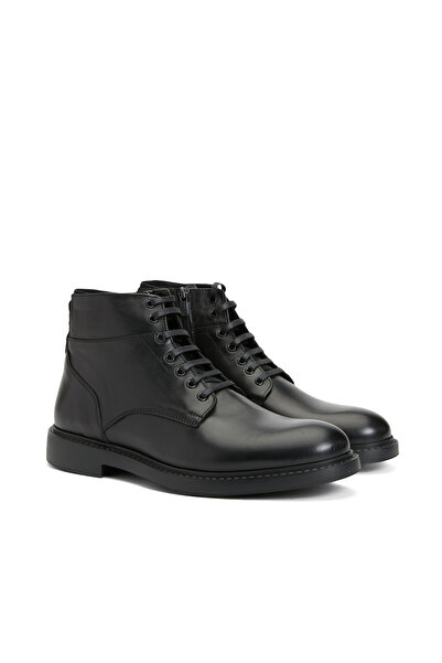 Dıvarese Siyah Erkek Deri Bot