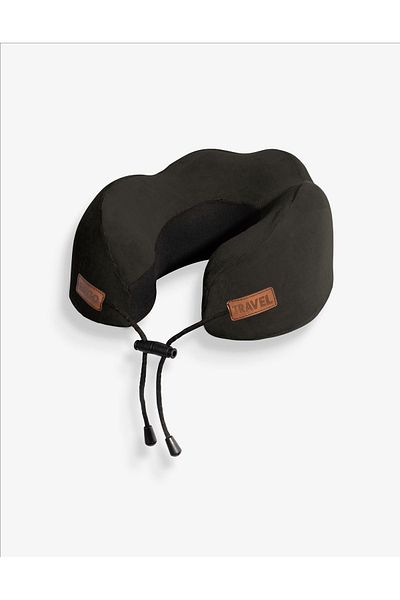 Viscofoam Orthopedic Travel Pillow - Ergo Travel with Visco Neck Support |   Black