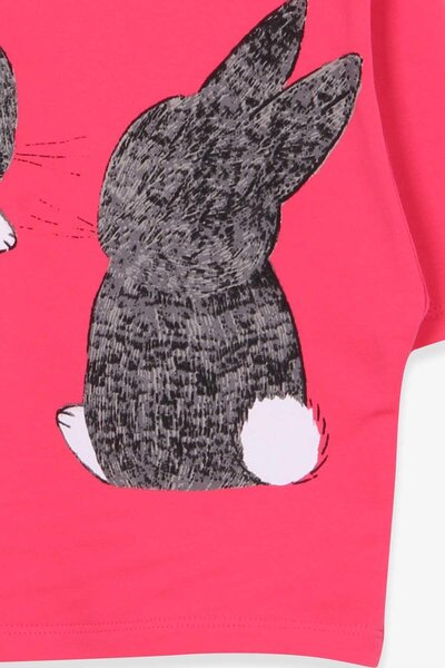 Breeze Kız Çocuk Tunik Tavşan Desenli 1.5-5 Yaş, Pembe