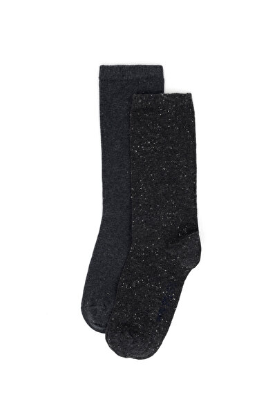 U.S. Polo Assn. Women's Anthracite Melange Socks 50274186-Vr081