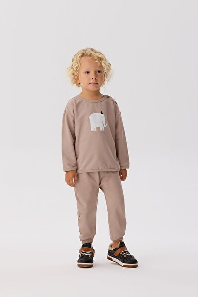 Nebbati Basic BG Store طقم بيبي بوي تان