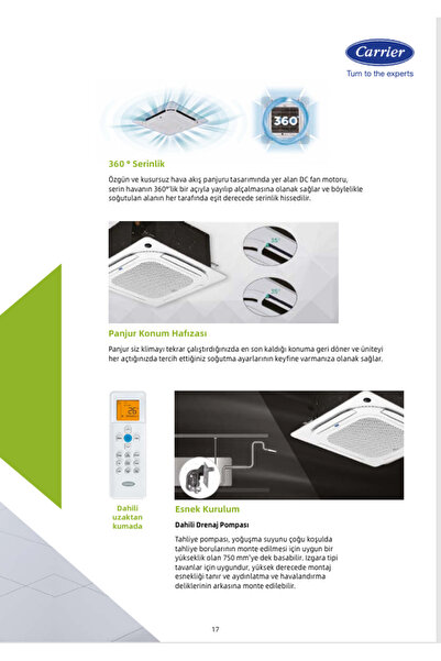 ALARKO-CARRİER Alarko Carrier Kaset Inverter Klima 42000 Btu