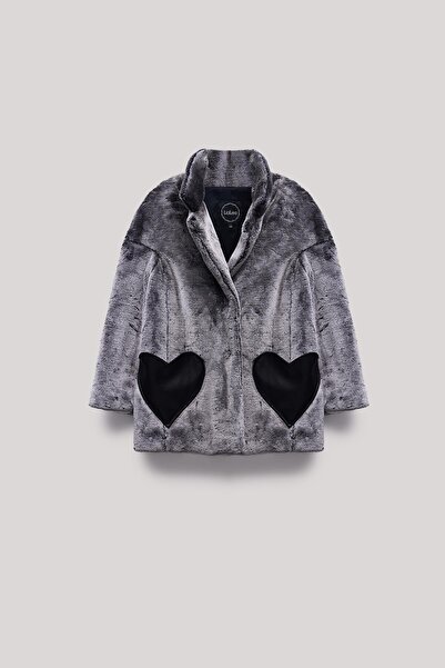 Lia Lea Γκρι παλτό για κορίτσια BG Store