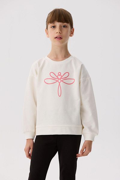 Tyess Basic Bg Store Girl's Ecru Sweatshirt