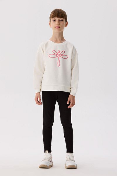 Tyess Basic Bg Store Girl's Ecru Sweatshirt