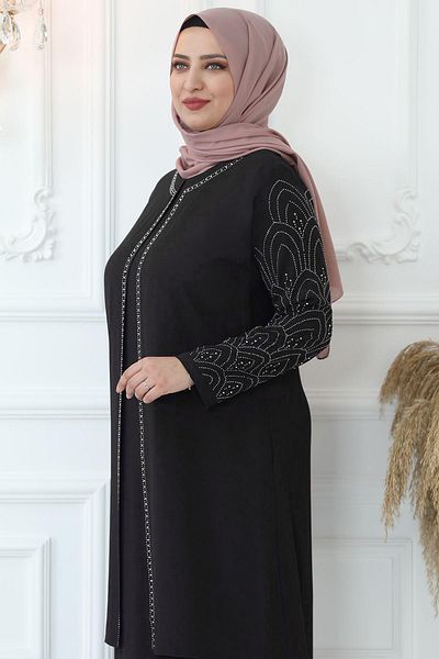 Amine Hüma Βραδινό φόρεμα Suzan Μαύρο