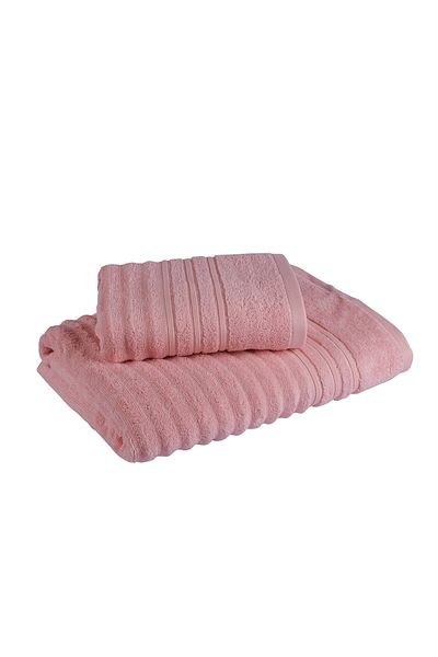 Fialka Long Twist κυματιστή πετσέτα ροζ 80x150