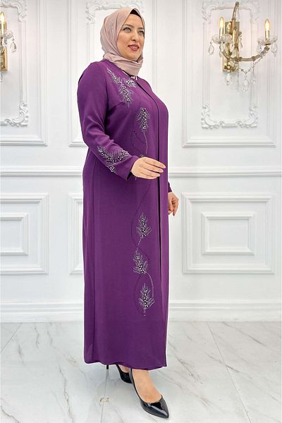 Amine Hüma Βραδινό φόρεμα Hijab Plum Crocus