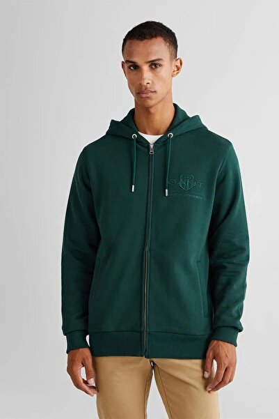 Gant Men's Green Regular Fit Hooded Jacket