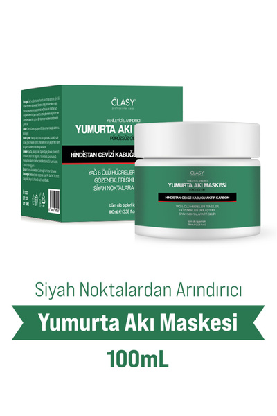 Clasy Care Gözenek Sıkılaştırıcı Ve Siyah Nokta Arındırıcı Yumurta Akı Maskes...
