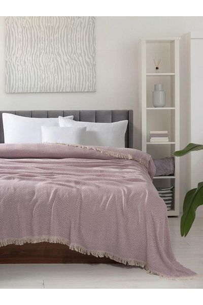 Ender Home Single - Multi-purpose Pique Blanket Bed and Sofa Shawl
