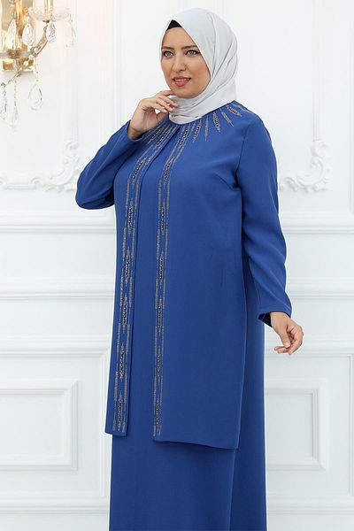 Amine Hüma Βραδινό φόρεμα Nisa Indigo