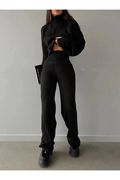 NZL TEKSTİL Set de pantaloni crop din 2 piese Dgn's cu închidere cu degete