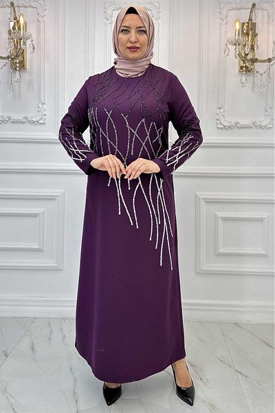 Amine Hüma Βραδινό φόρεμα Hijab Berrin Plum