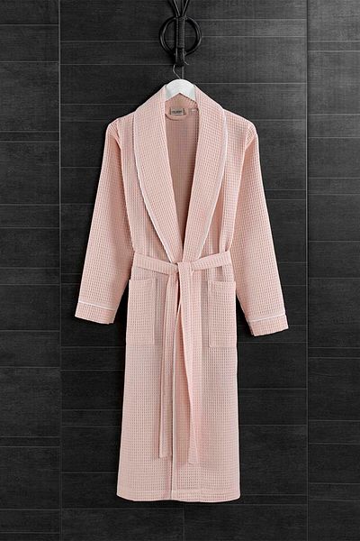 Denizli Concept Μπουρνούζι Powder Pink Soho Pique - Unisex Απορροφητικό και Μαλακό Μπουρνούζι - L/xl