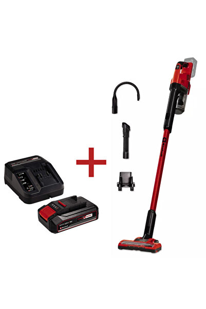 Einhell TE-SV 18 Li Solo Akülü Dikey Süpürge +  Pxc Starter Kit Akü 18V 2.5Ah + Şarj Cihazı 900W