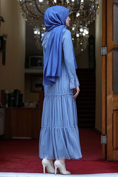 Amine Hüma Крапельне плаття Індиго