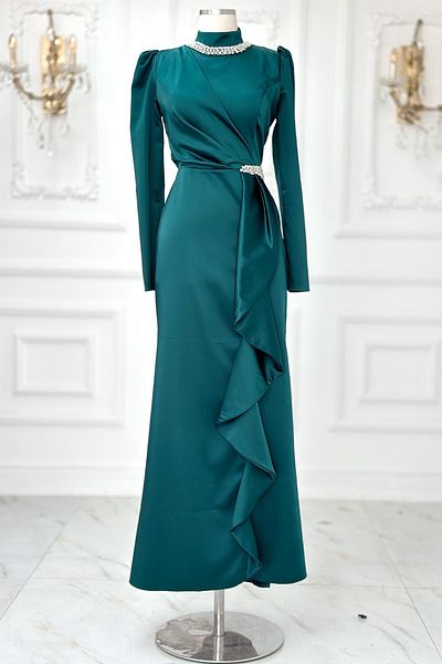 Amine Hüma Βραδινό φόρεμα Emerald Demre Hijab