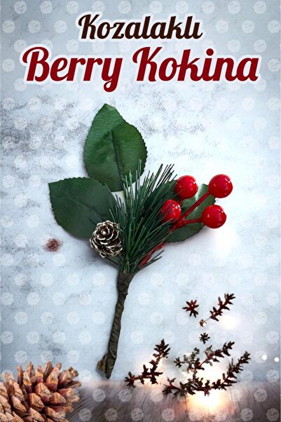 t tuğset etiket 13Cm Yılbaşı Süsleri Kokina Dalı  Berry Stick Kokinalı Kozala...