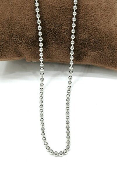 Omar Silver Unisex Top 2,5 Mm Rodyum Kaplama Gümüş Kolye Zincir Omr8002
