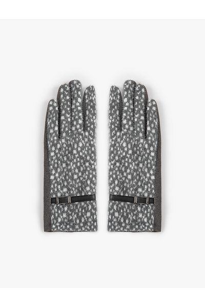 Koton Gloves Patterned Belt with Metal Accessories