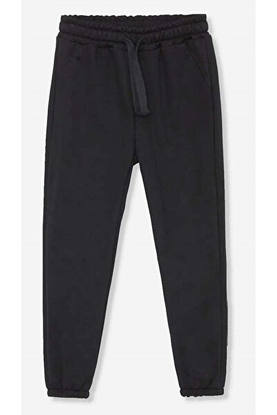 DFN Kids Μαύρο Jogger Παιδικό Φούτερ - 3 Κλωστές Standard Fit