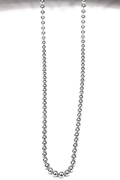 Omar Silver Unisex Top Tırnak Makası 1,5 Mm Rodyum Kaplama Gümüş Kolye Zincir