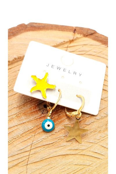 Monalisa Home أقراط فاخرة بأشكال ملونة