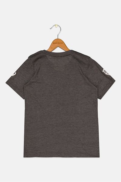 Asics Kids Boy Printed Short Sleeve Rugby T-shirts, Dark Grey