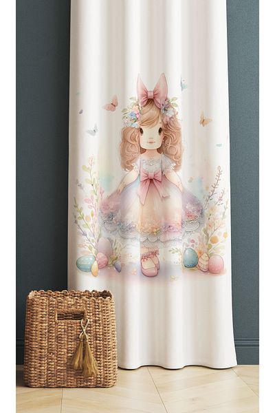 Else Dekor Κουρτίνα φόντου για κορίτσια με μοτίβο Little Princess 140x260cm