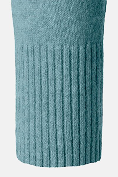 Tchibo Women V Neck Long Sleeve Textured Cardigan, Blue