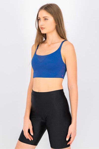 Tchibo Women Slightly Padded Sports Bra, Blue