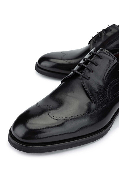 Tamer Tanca Erkek Hakiki Deri Siyah Klasik Ayakkabı